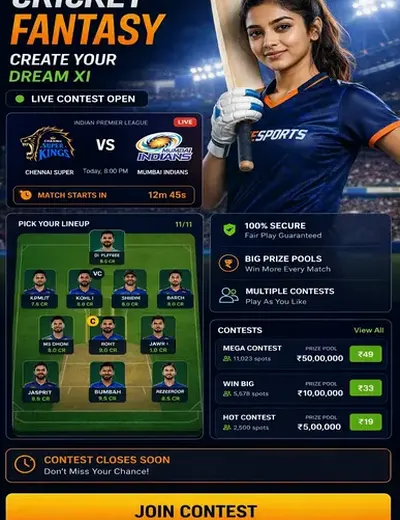 Bet22 (bet 22) fantasy cricket & matchday visual 3